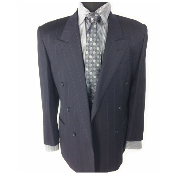 Pal Zileri Pinstripe Mens Suit Double Breasted - Picture 3 of 8